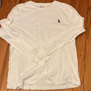 Polo by Ralph Lauren Men's Cream Long Sleeve Tee